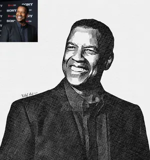 Denzel Washington's Art Wall Portrait — Let's Draw Yours Too
