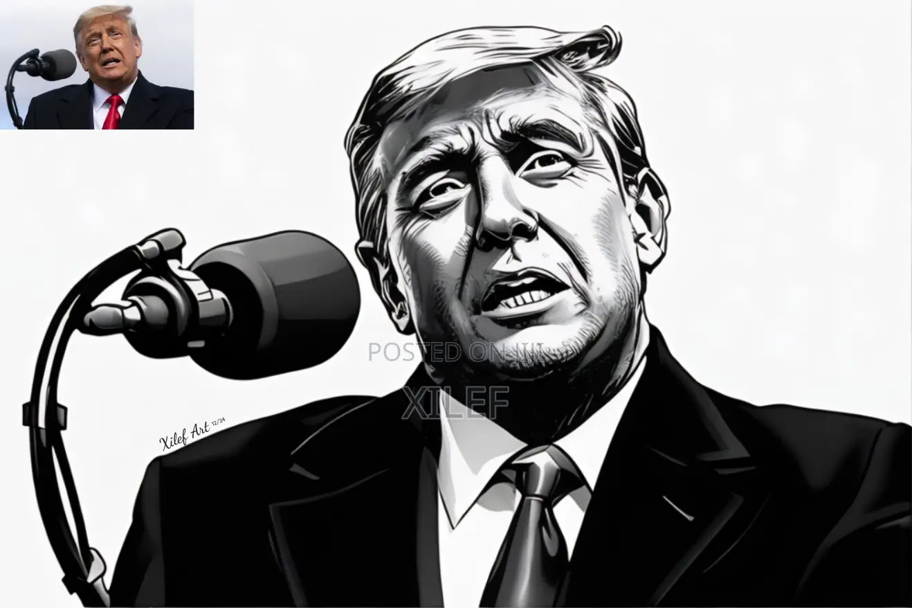 Donald Trump's Art Wall Portrait — Let's Draw Yours Too
