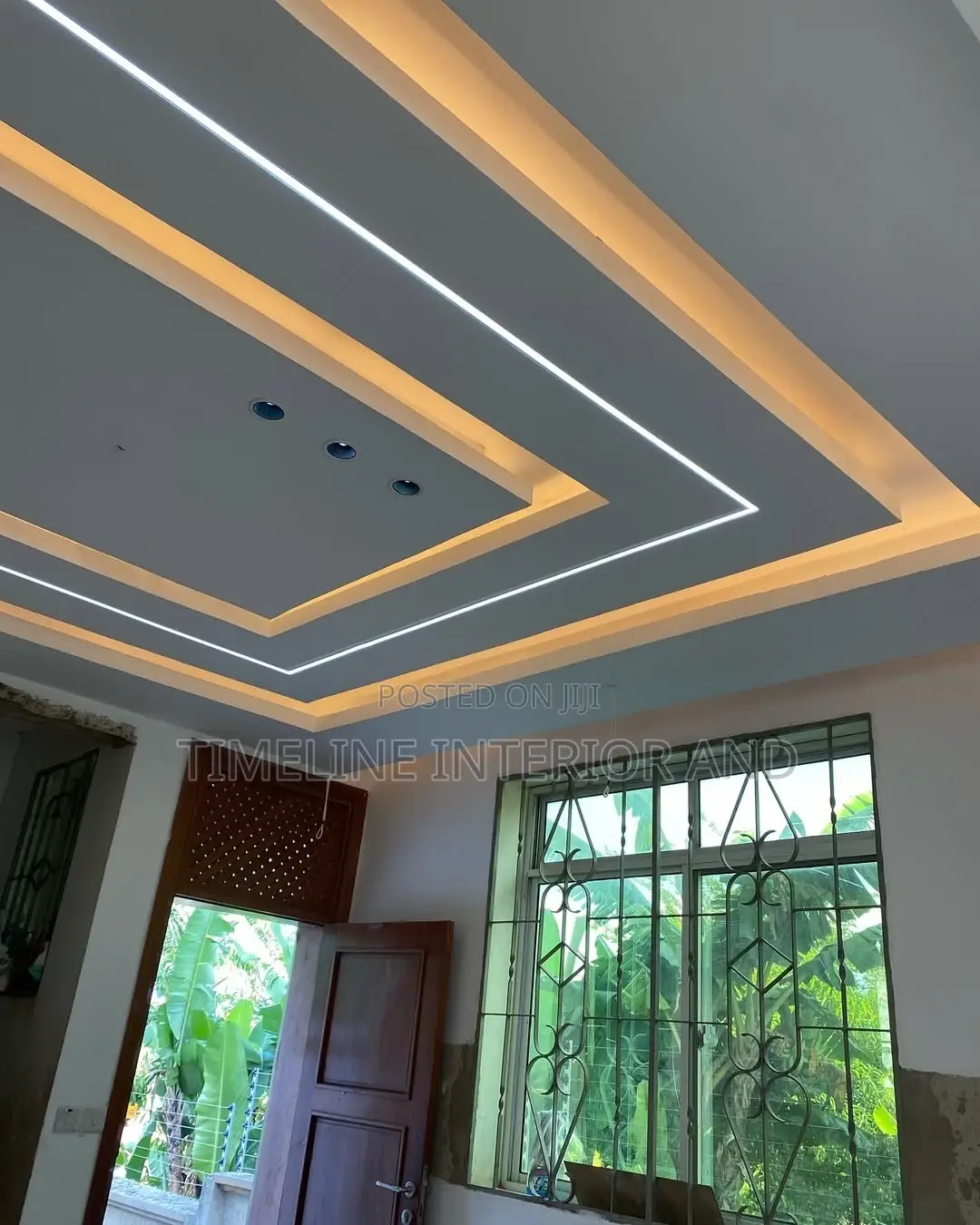 Installation of Gypsum Ceilings With Profile LED Lighting