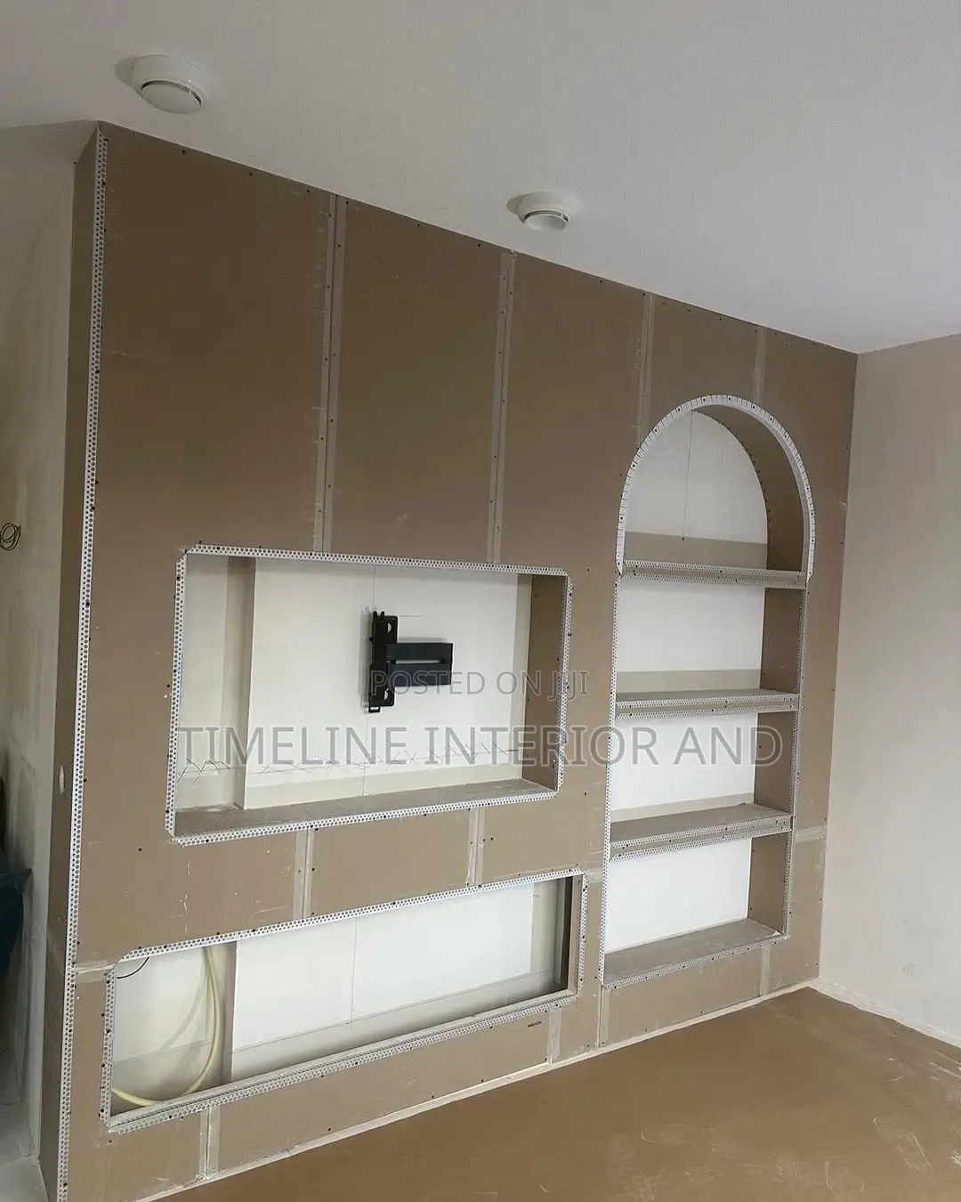 Gypsum Drywall TV Wall Unit