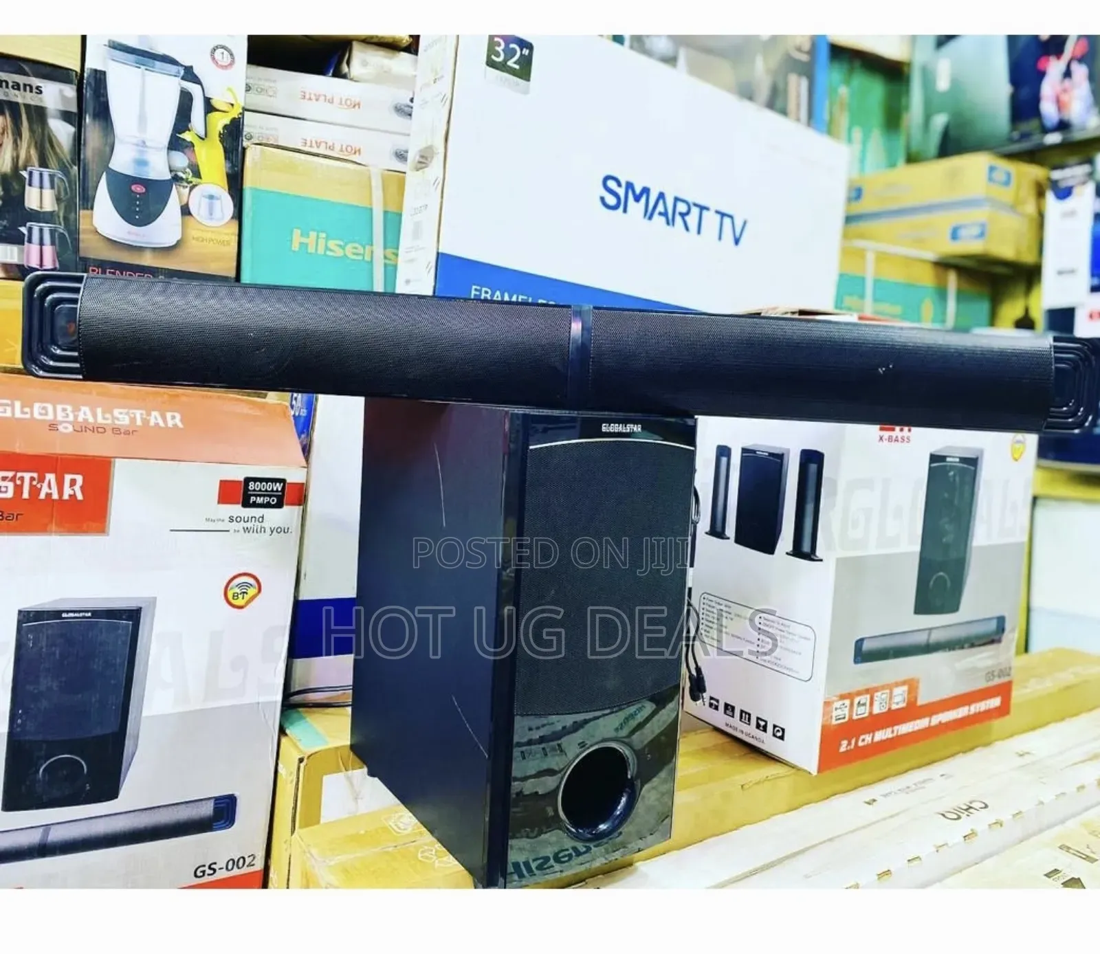 Global Star 2.1 Soundbar With Wired Subwoofer Deep Bass