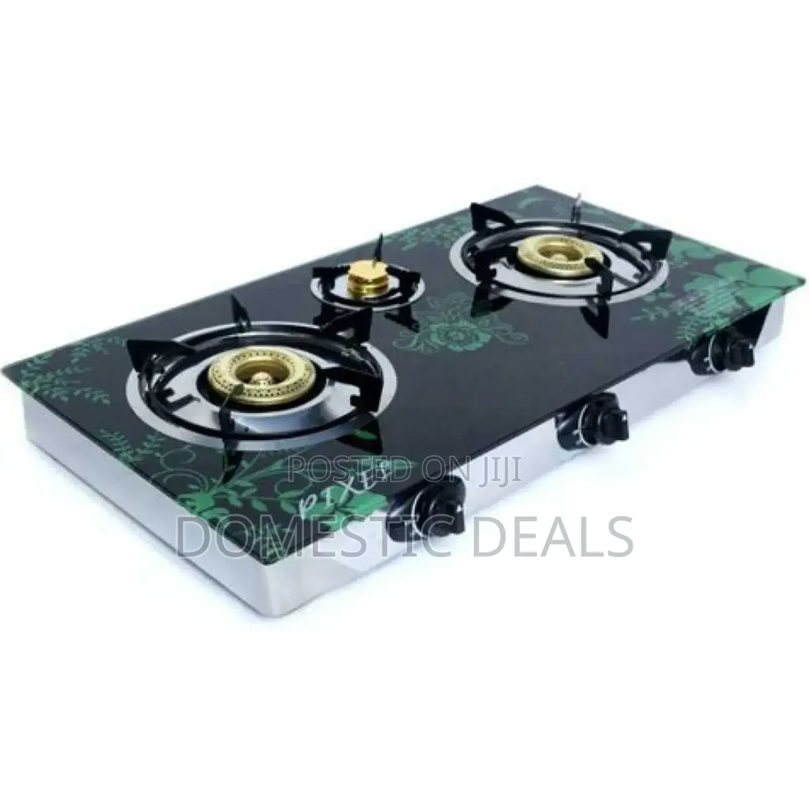 Pixel 3 Burner Tempered Glass Gas Stove