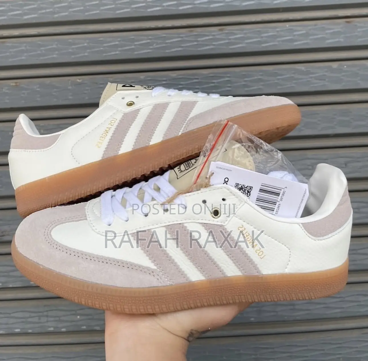 Adidas Samba OG X LAFC Off-White/Gum Sole Sneakers