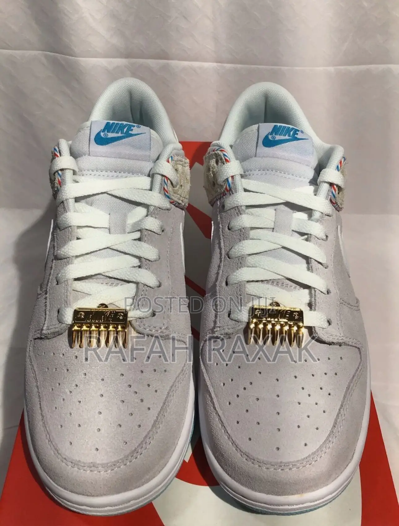 Grey Suede Nike SB Dunk Low SE Barber Shop Low Sneakers
