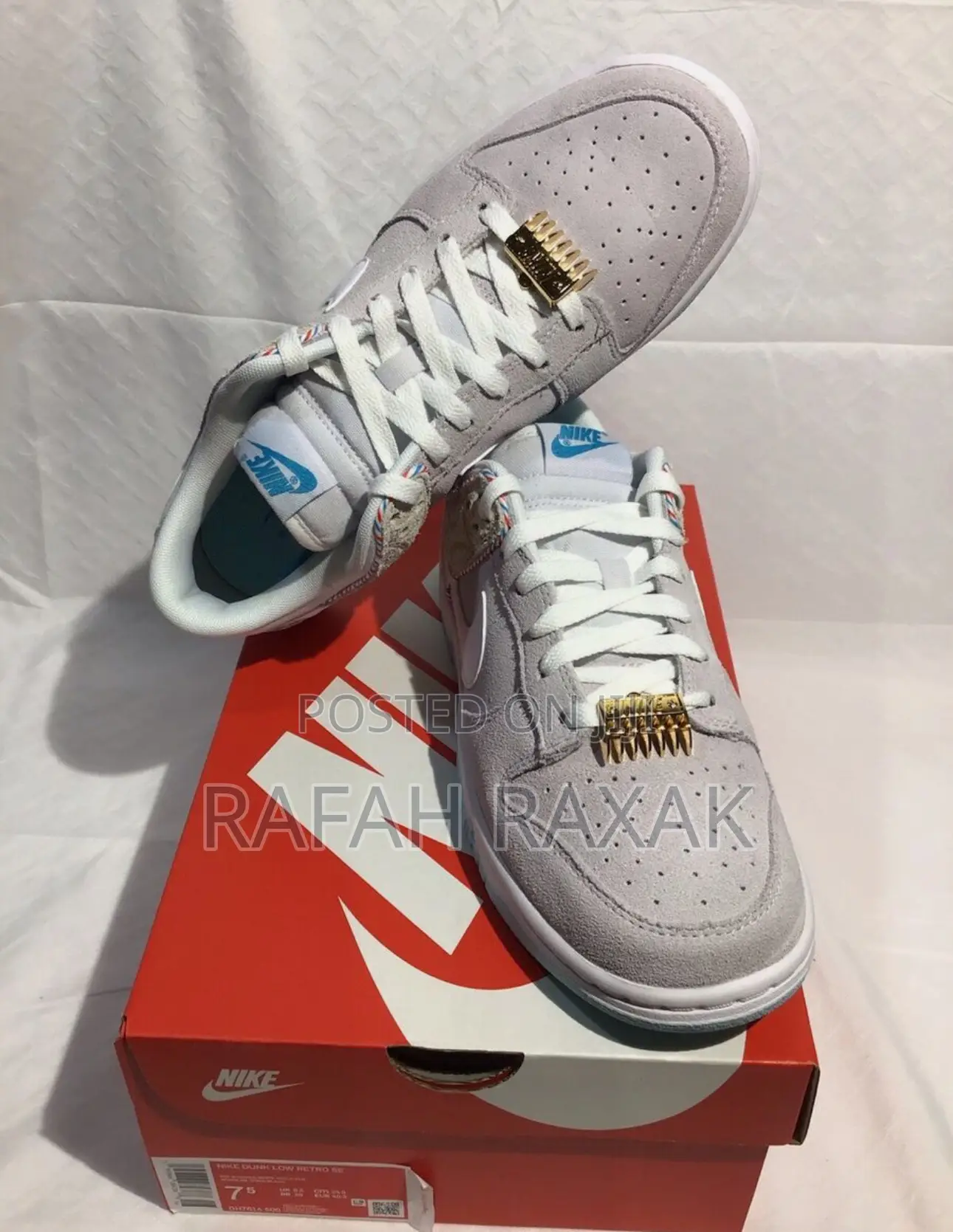 Grey Suede Nike SB Dunk Low SE Barber Shop Low Sneakers