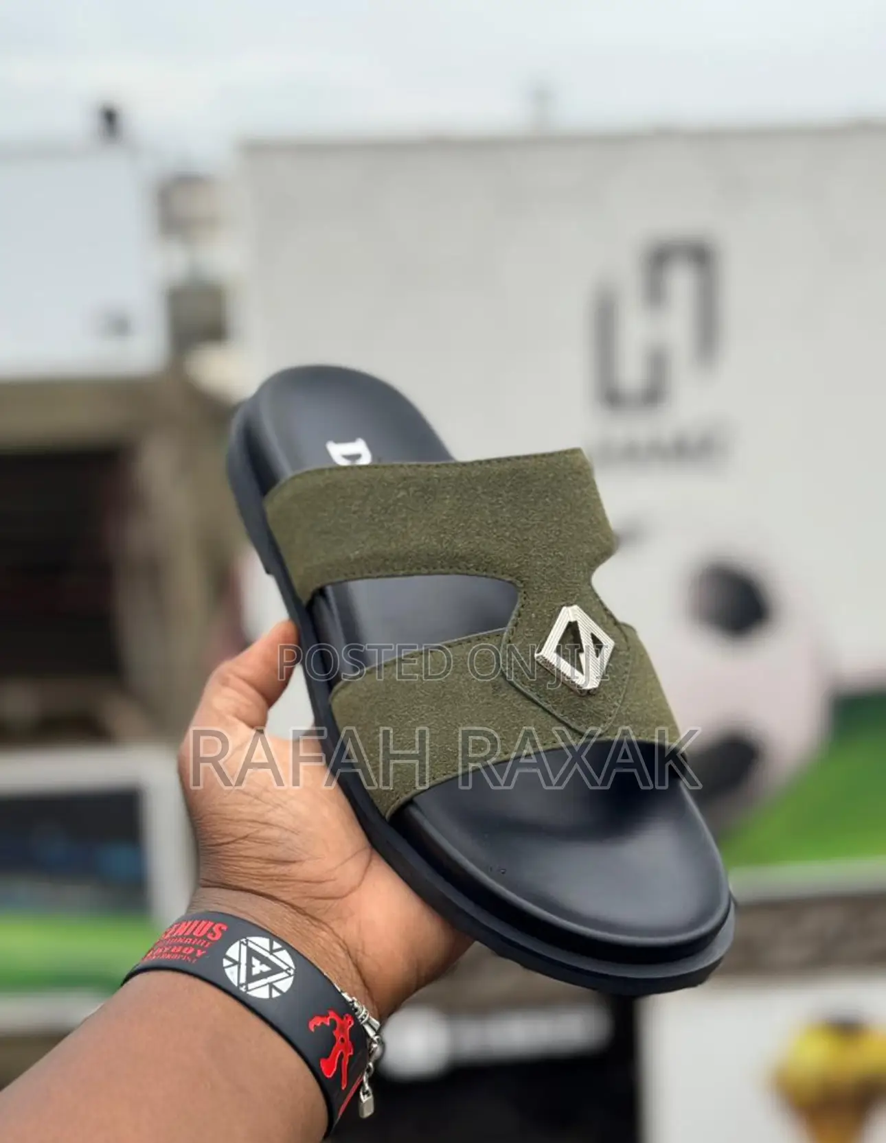 Original Army Green Designer Luxury Dior Suede Sandals