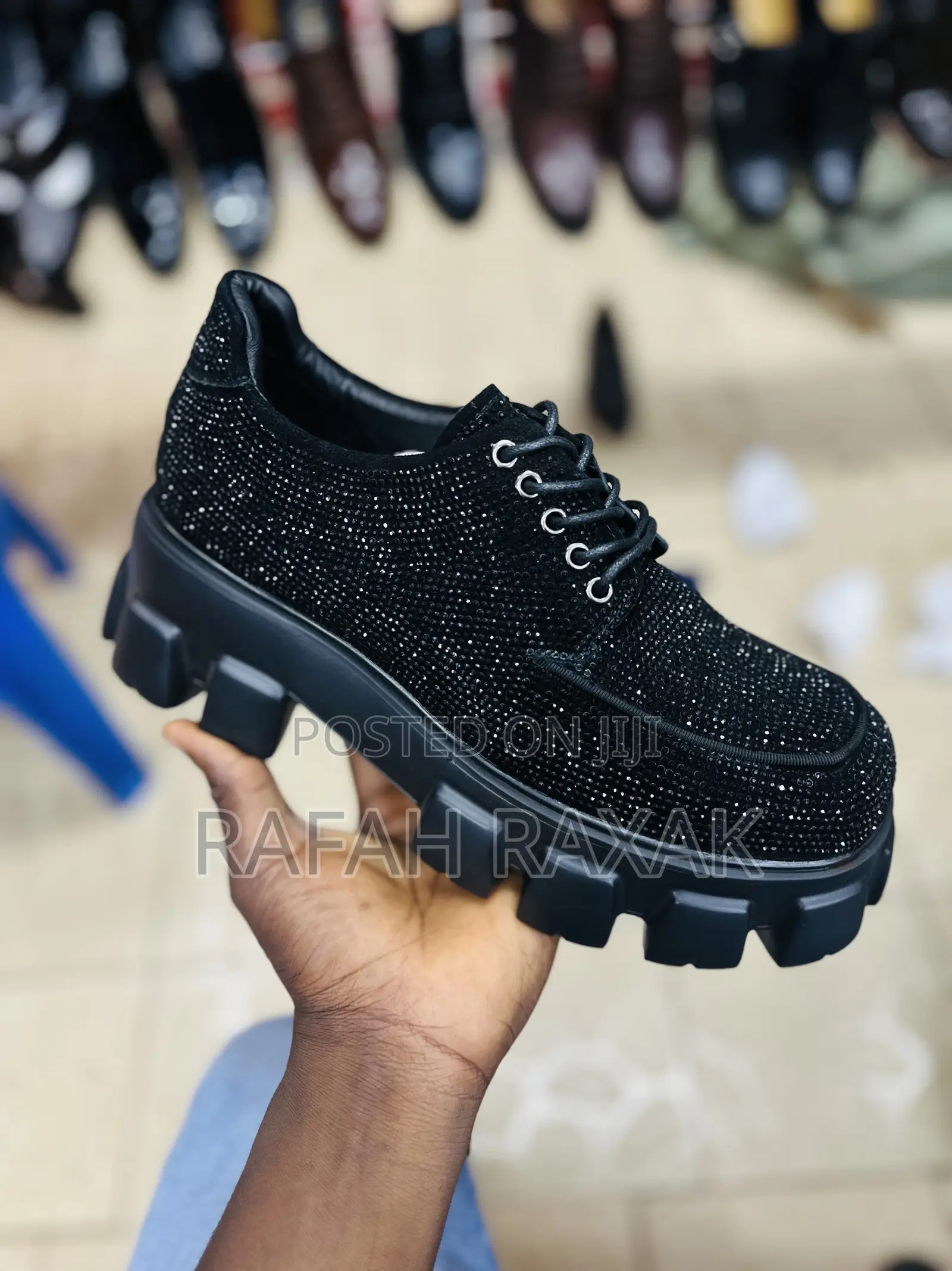 Men’S Designer Luxury Rhinestone Prada Chunky Shoes