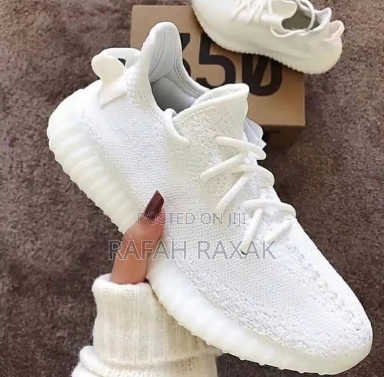 Triple White Adidas Yeezy Boost 350 V2 Sneakers