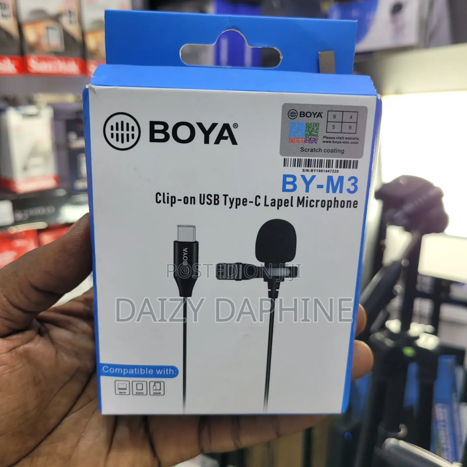 Type-C Boya Mini Microphone/ Boya Lapel Wired Microphone