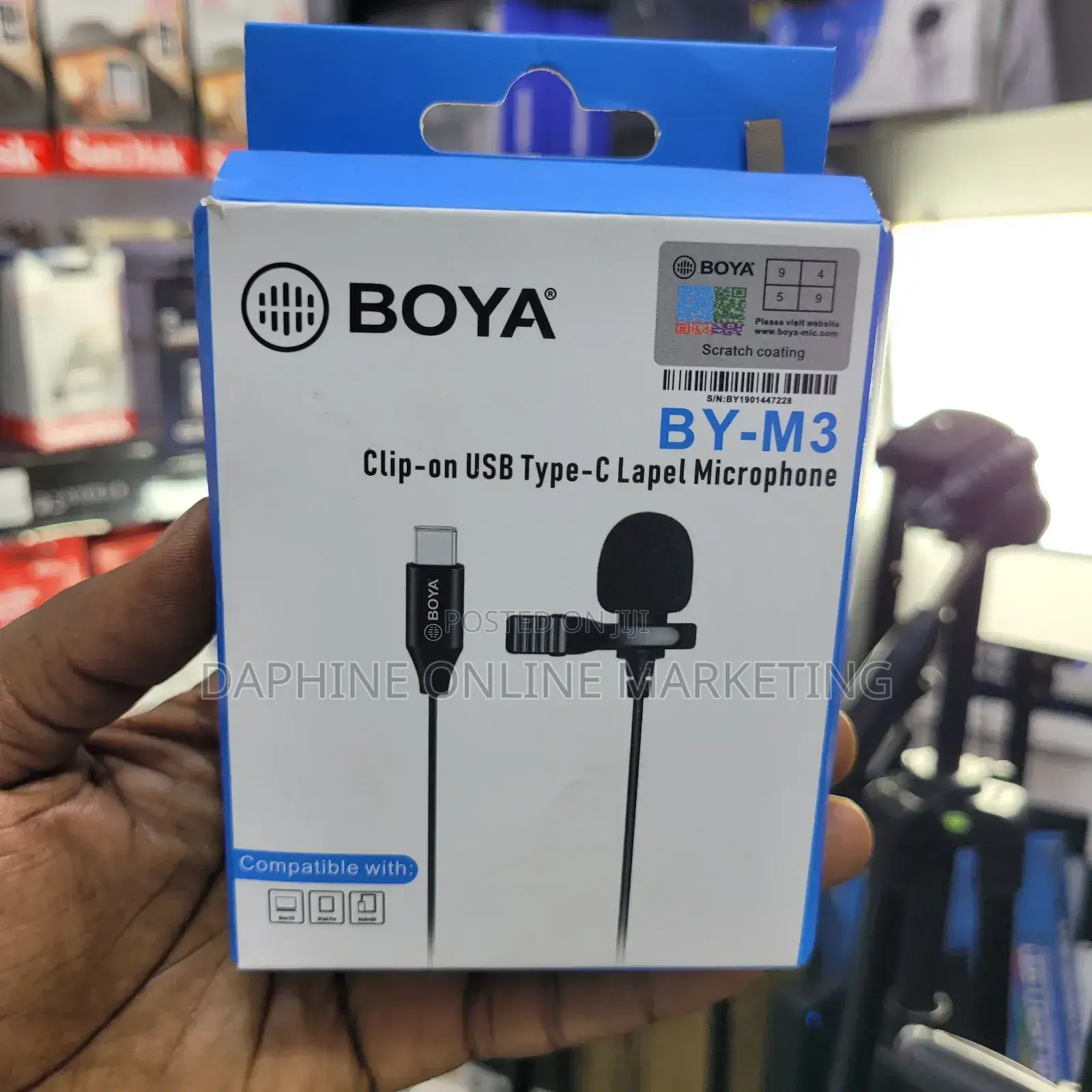 Type-C Boya Mini Microphone/ Boya Lapel Wired Microphone