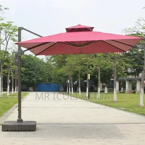 Photo - 3x3mtrs Heavy-Duty Garden Terrace Patio Cantilever Umbrella