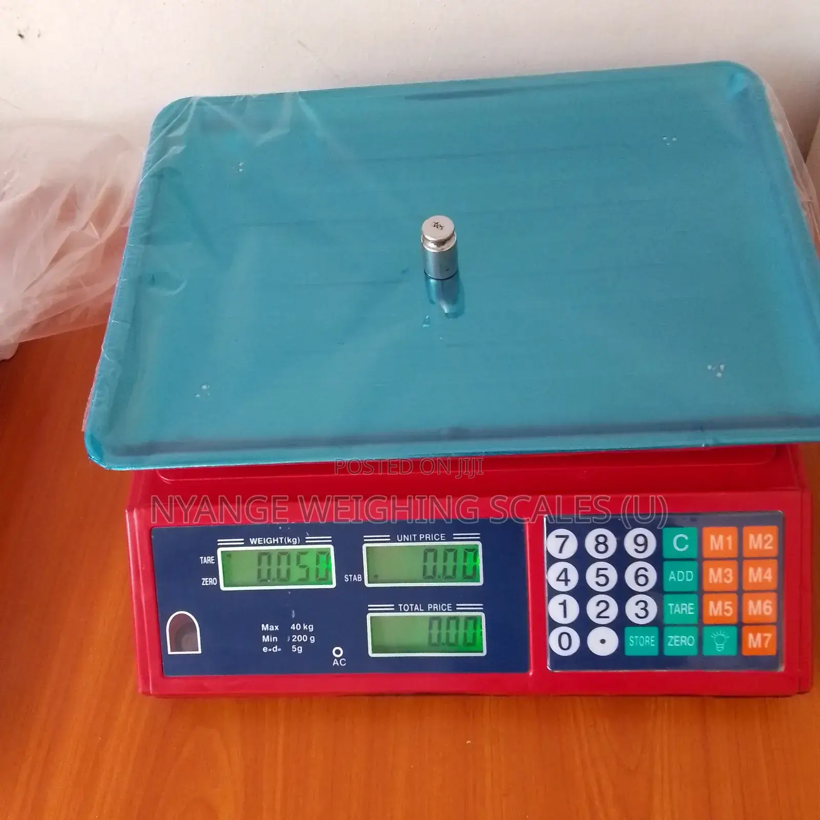 Digital Red Color Commercial Tabletop Weighing Scales 40kg