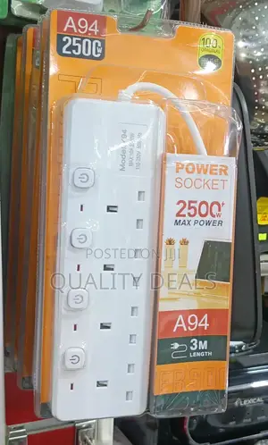 5 Ways Power Extension 3m Cable