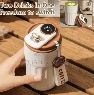 Insulated Thermos Temperature Display Coffee Cup