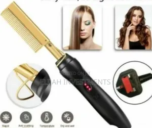 Classy Black and Gold Electric Hair Straightener