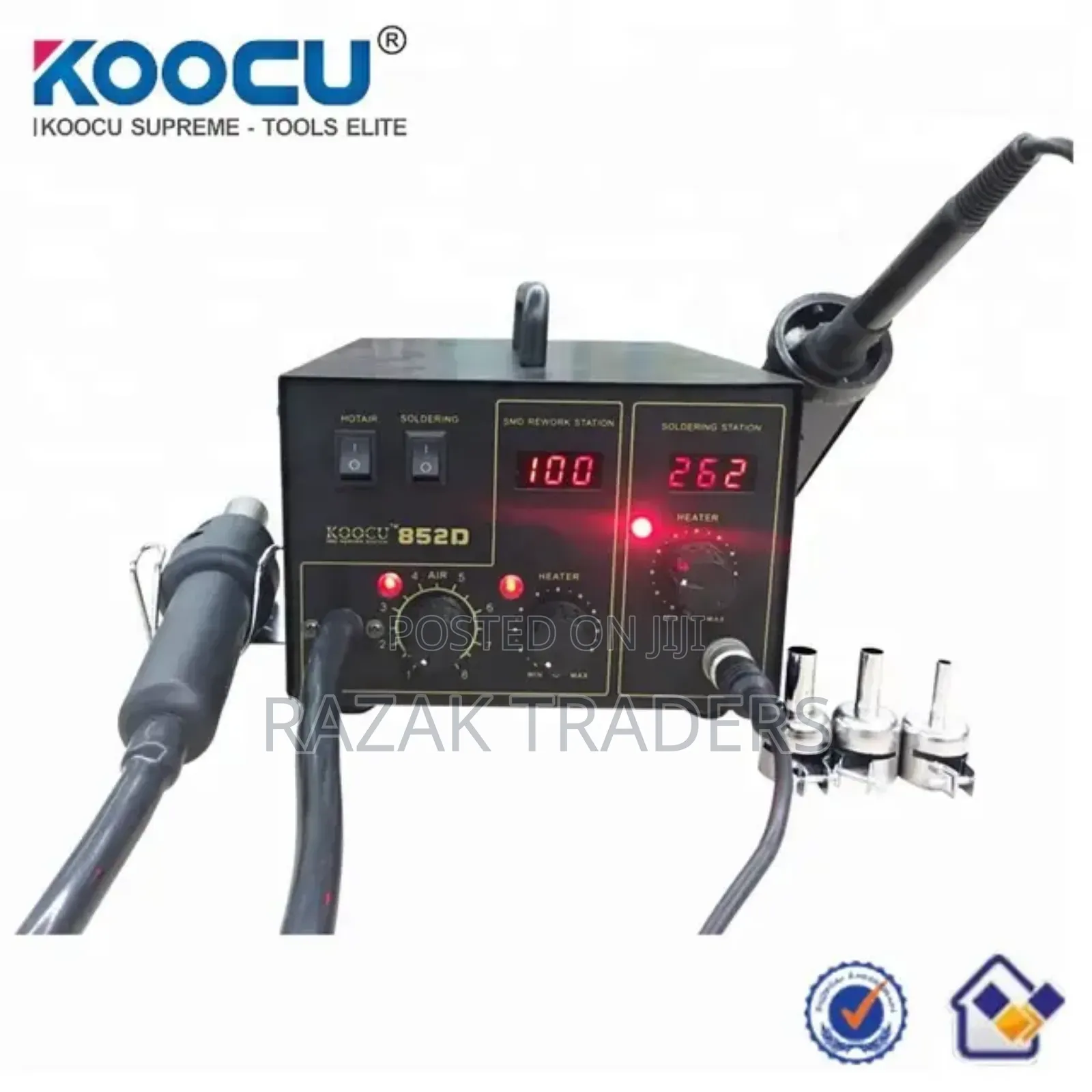 KOOCU 852D+ 2 in 1 SMD Soldering Station With Hot Air Iron