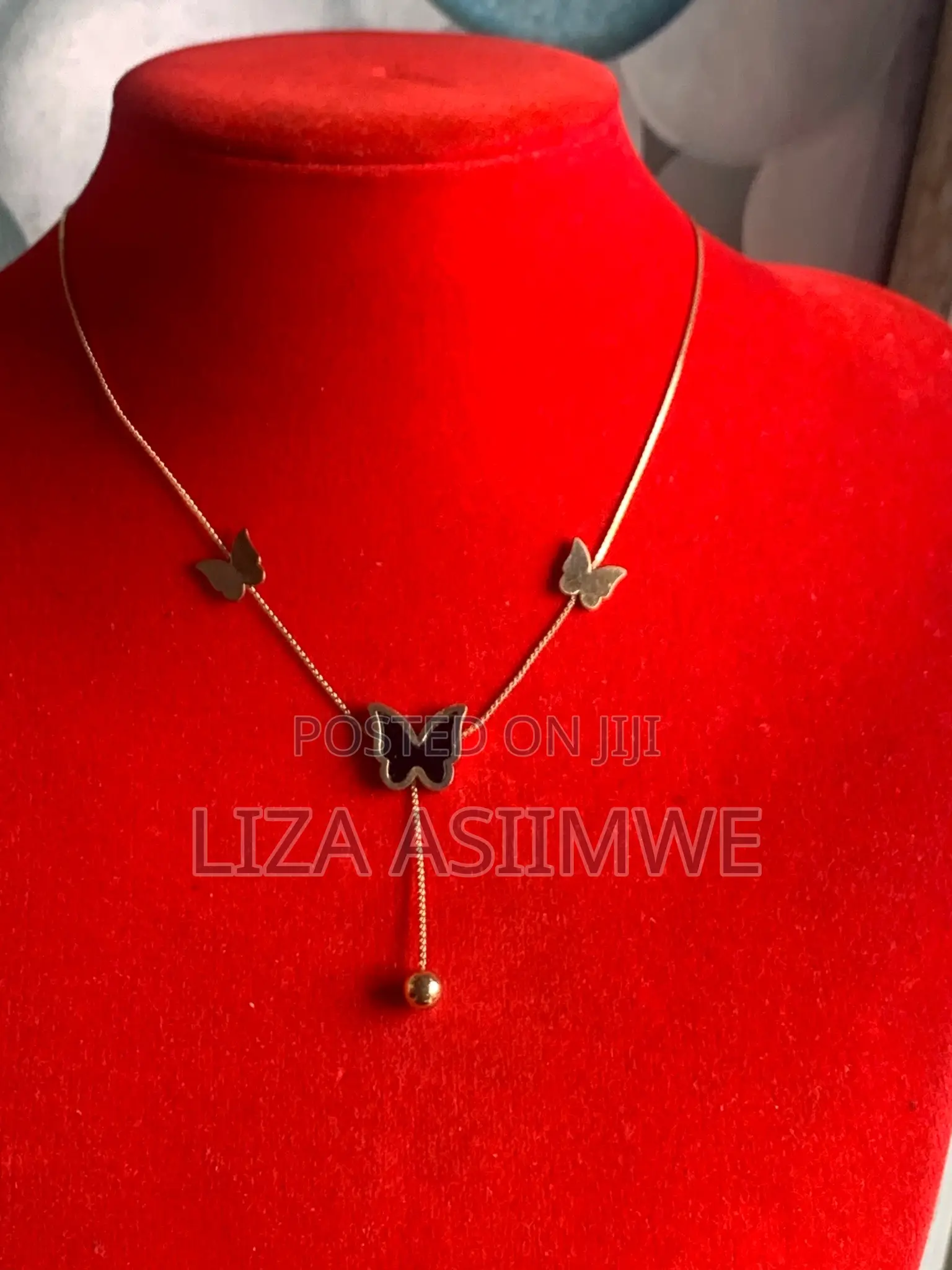 Trendy Black Butterfly Necklace