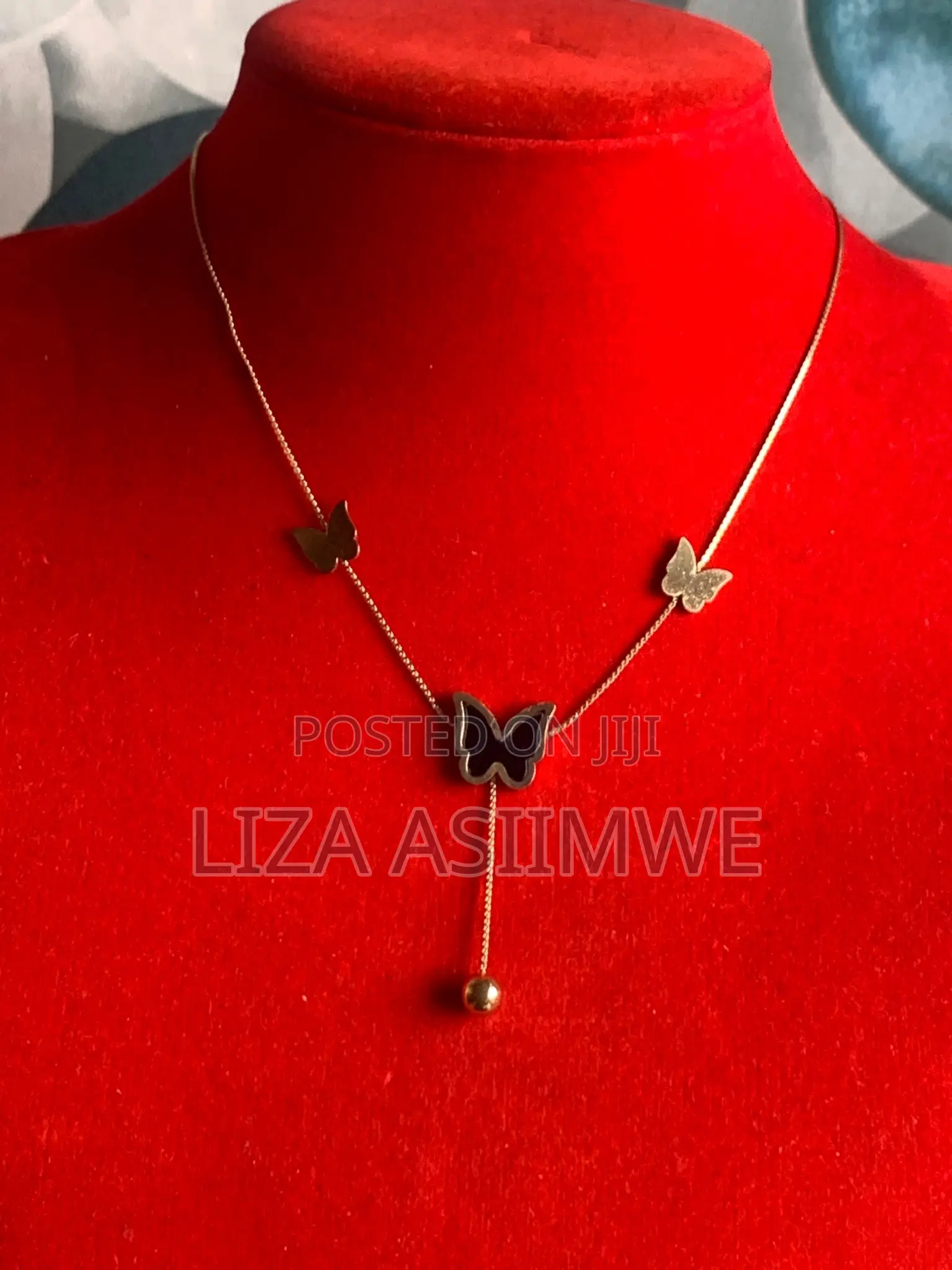 Trendy Black Butterfly Necklace