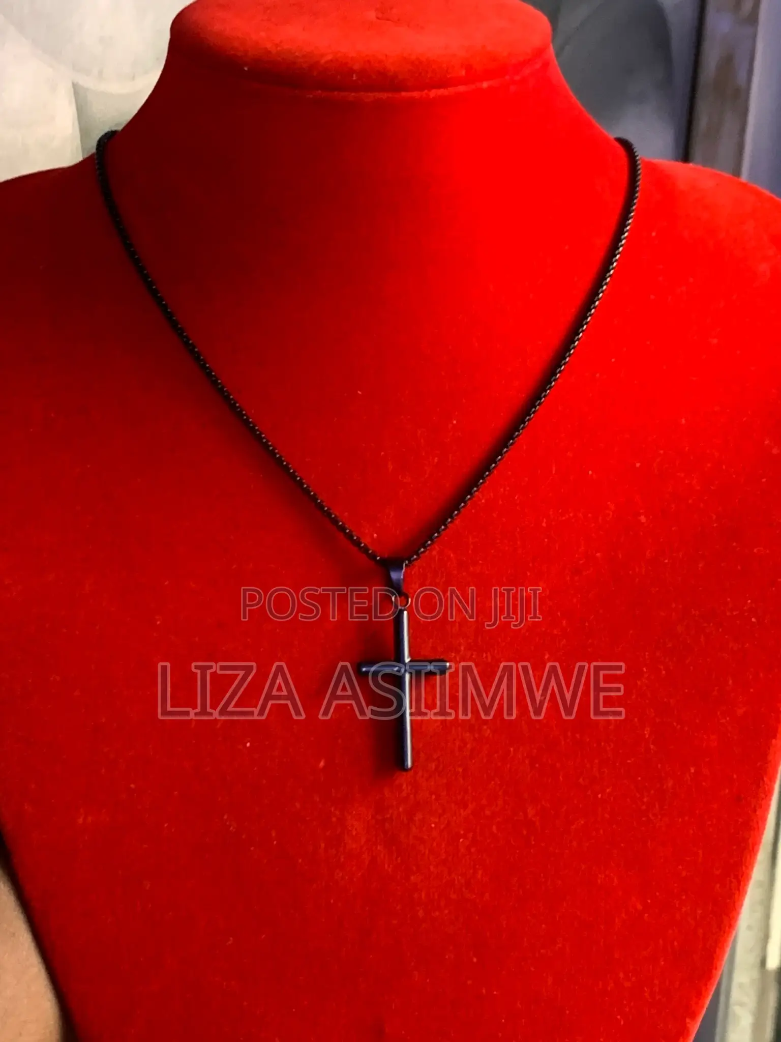 Black Cross Stainless Steel Necklaces