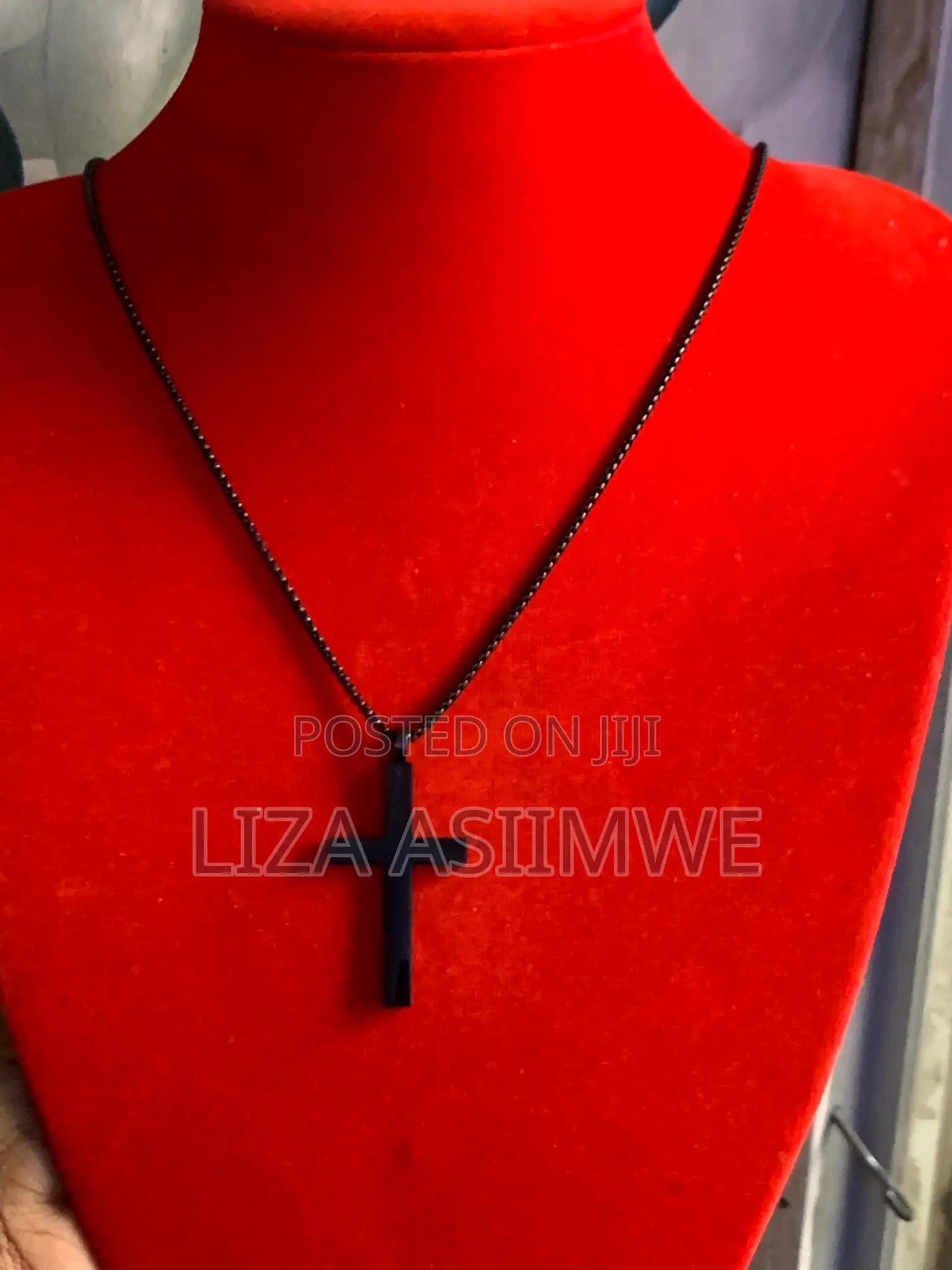 Black Cross Stainless Steel Necklaces
