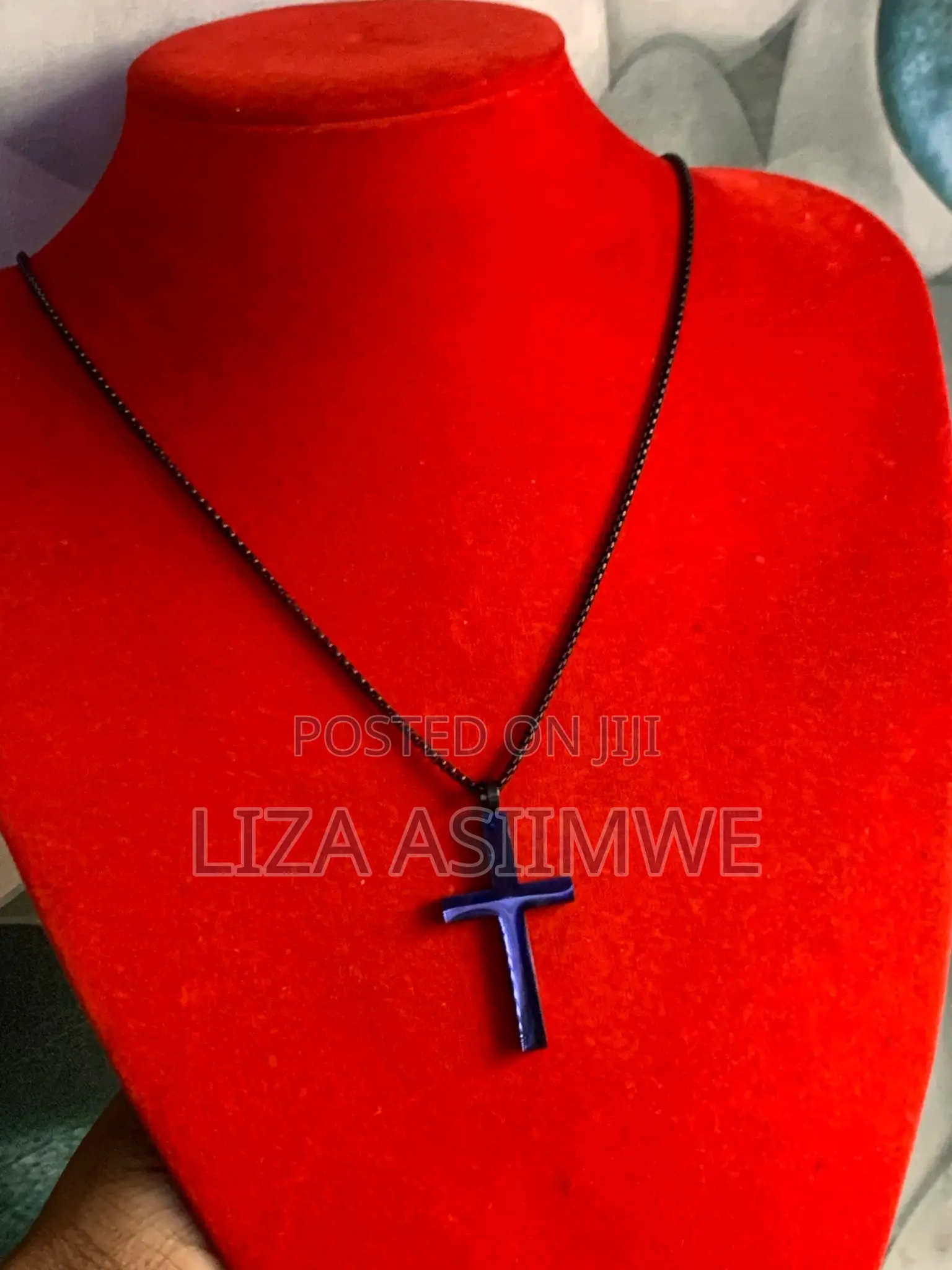Black Cross Stainless Steel Necklaces