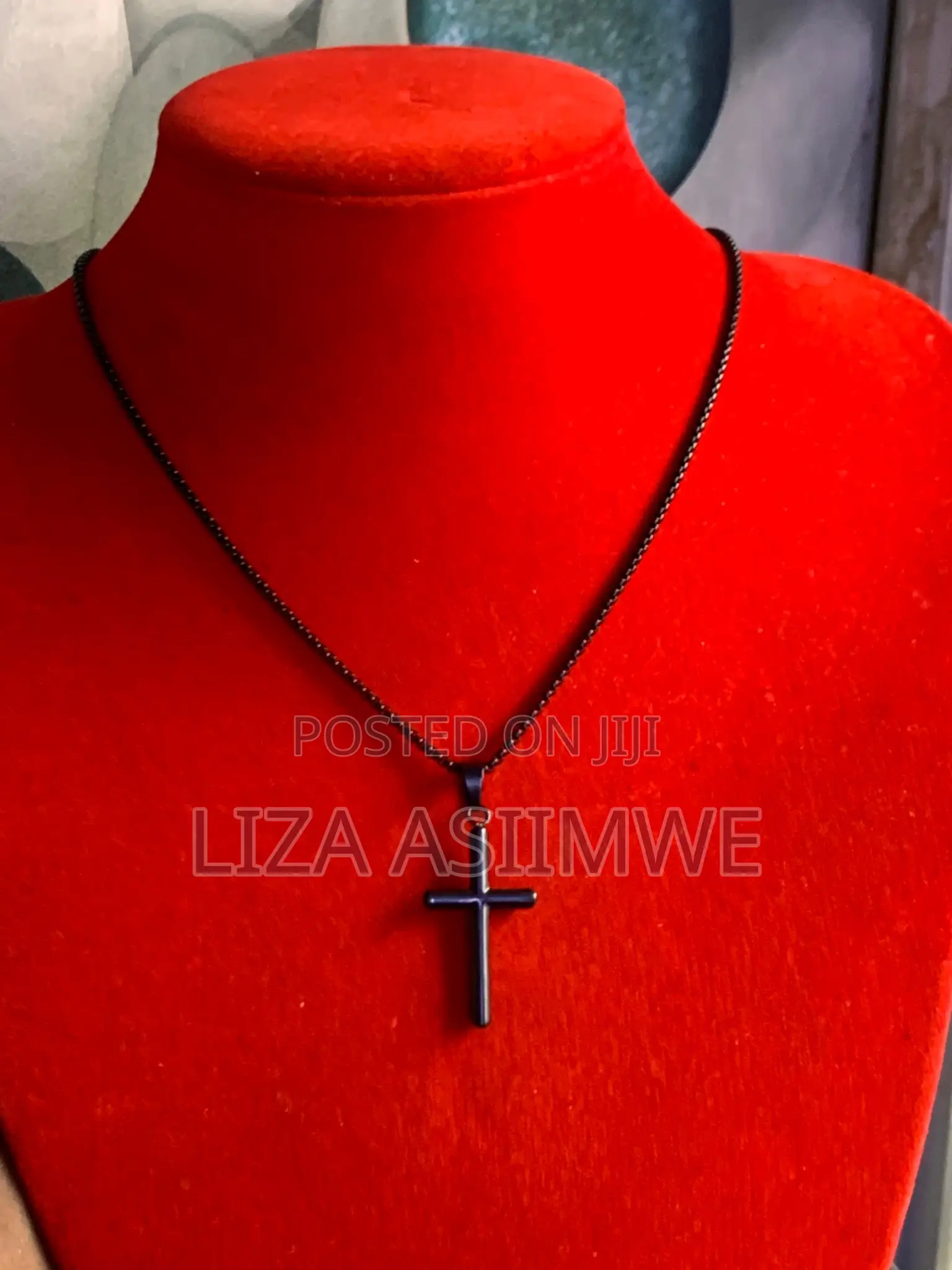Black Cross Stainless Steel Necklaces