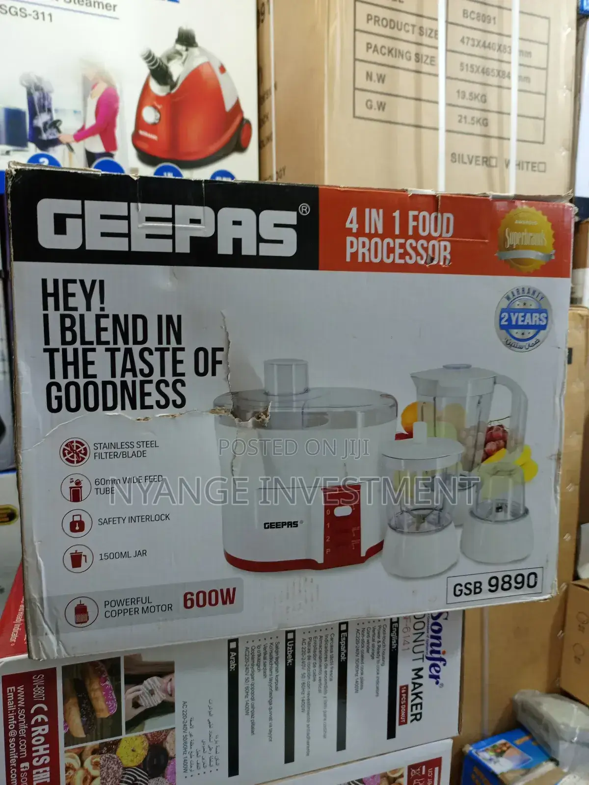Geepas Food Processor. 4in1 Food Processor