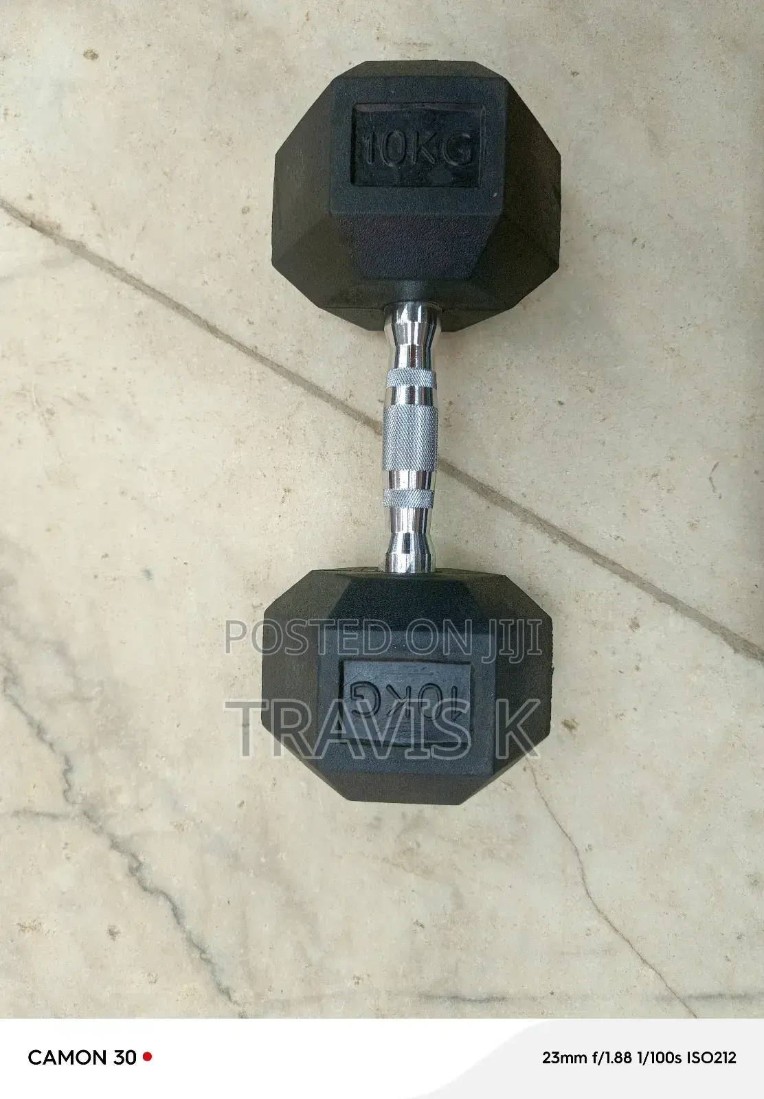 1pc of 10kg Hex Dumbells