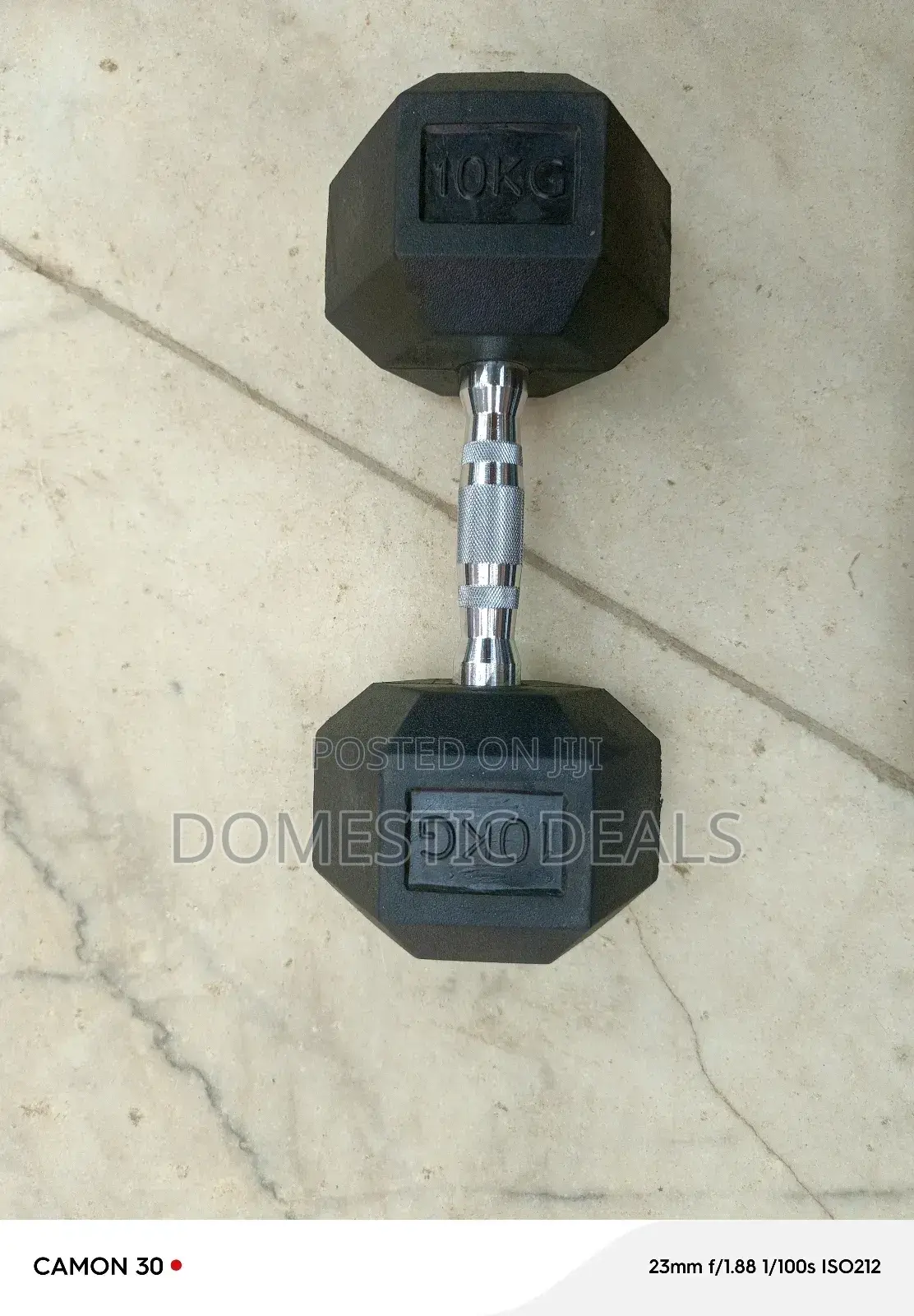 1pc of 10kg Hex Dumbells