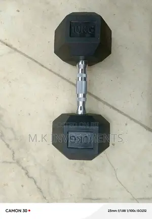 Photo - 1pc of 10kg Hex Dumbells