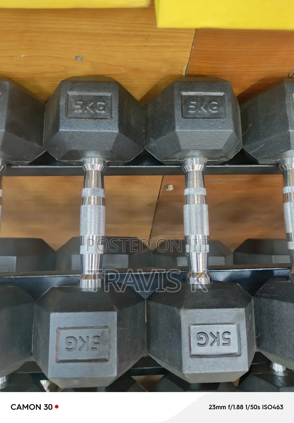 5kg Pair Hex Dumbells