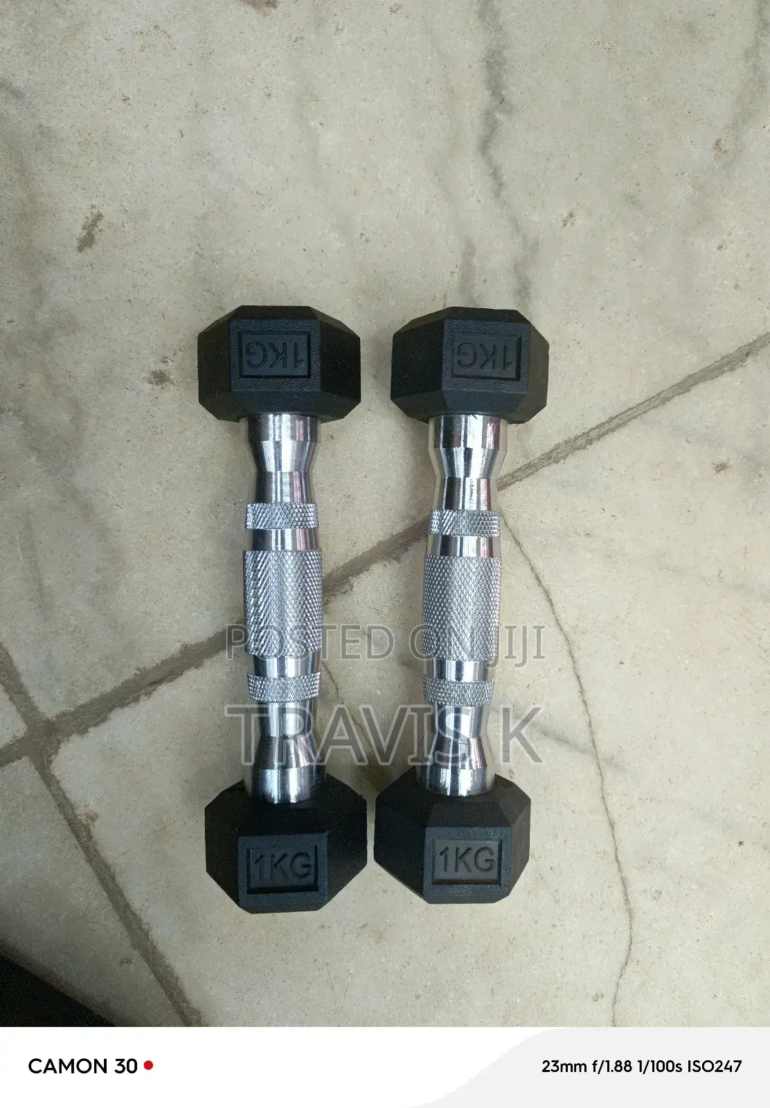 1kg Pair of Hex Dumbells