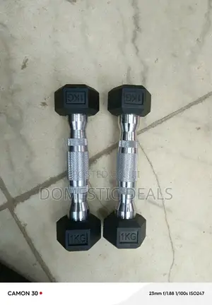 1kg Pair of Hex Dumbells