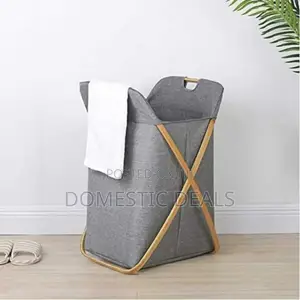 Laundry Hamper With Lid, Small Bamboo Laundry Basket