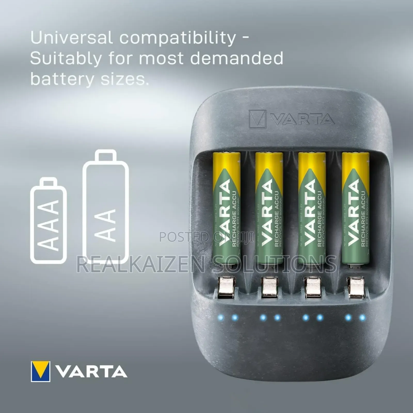 VARTA Eco Battery Charger With 4 Rechargeable Batteries