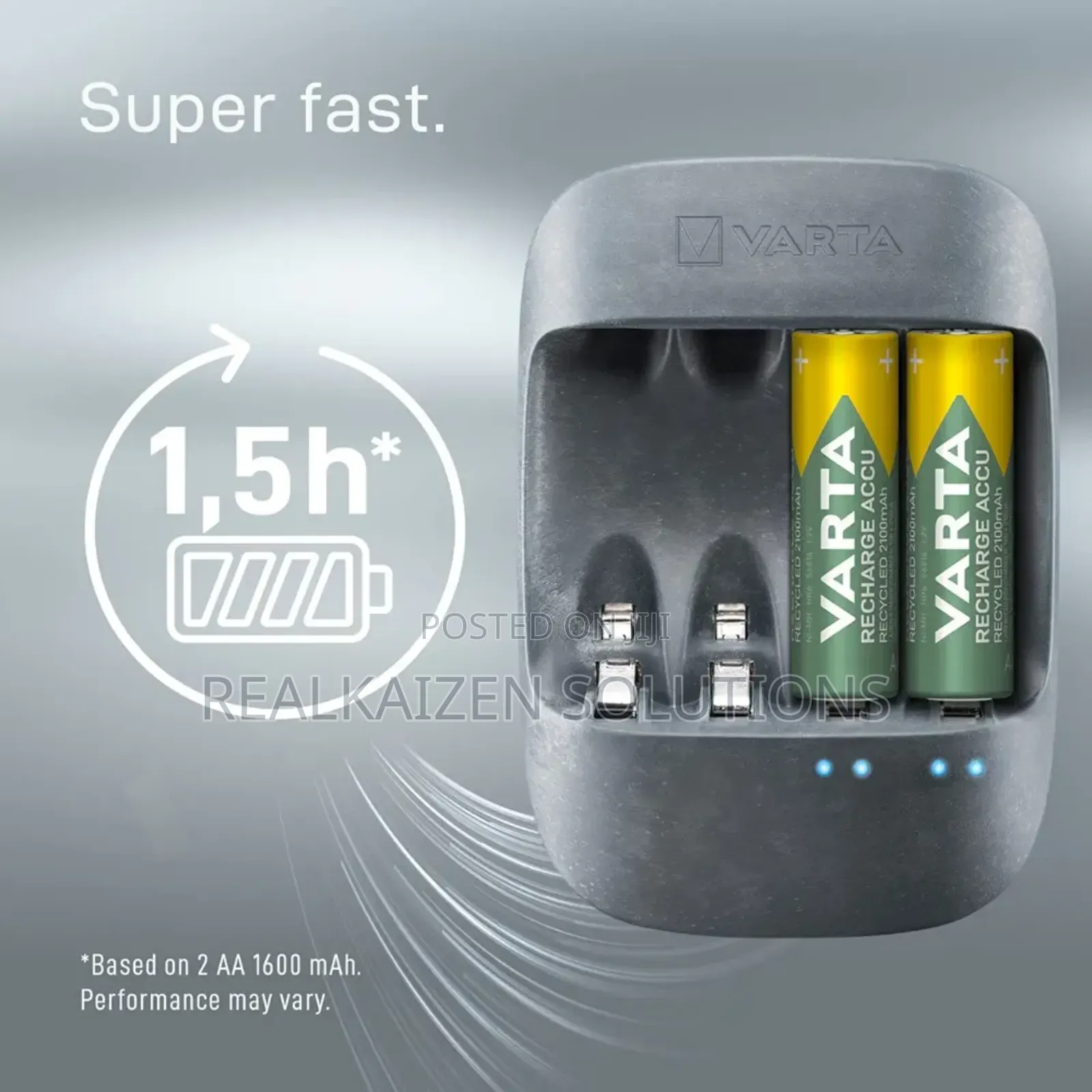 VARTA Eco Battery Charger With 4 Rechargeable Batteries