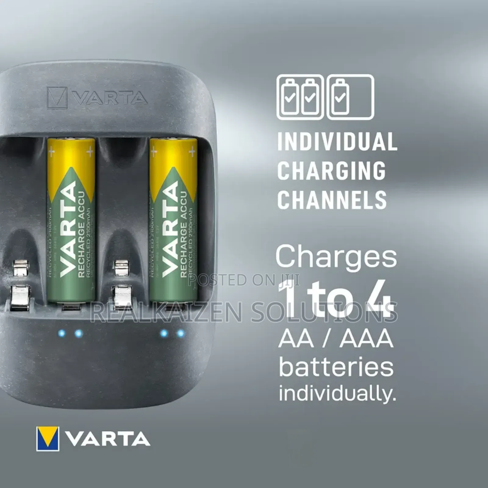 VARTA Eco Battery Charger With 4 Rechargeable Batteries