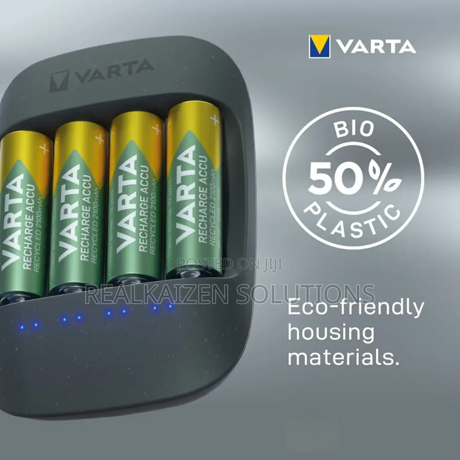 VARTA Eco Battery Charger With 4 Rechargeable Batteries