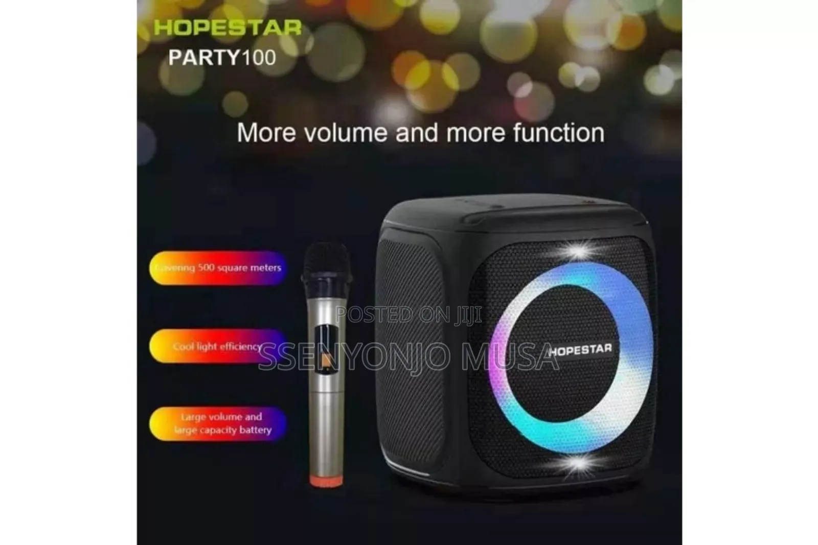 Hopestar Party100 50w Portable Bluetooth Speaker - Black"
