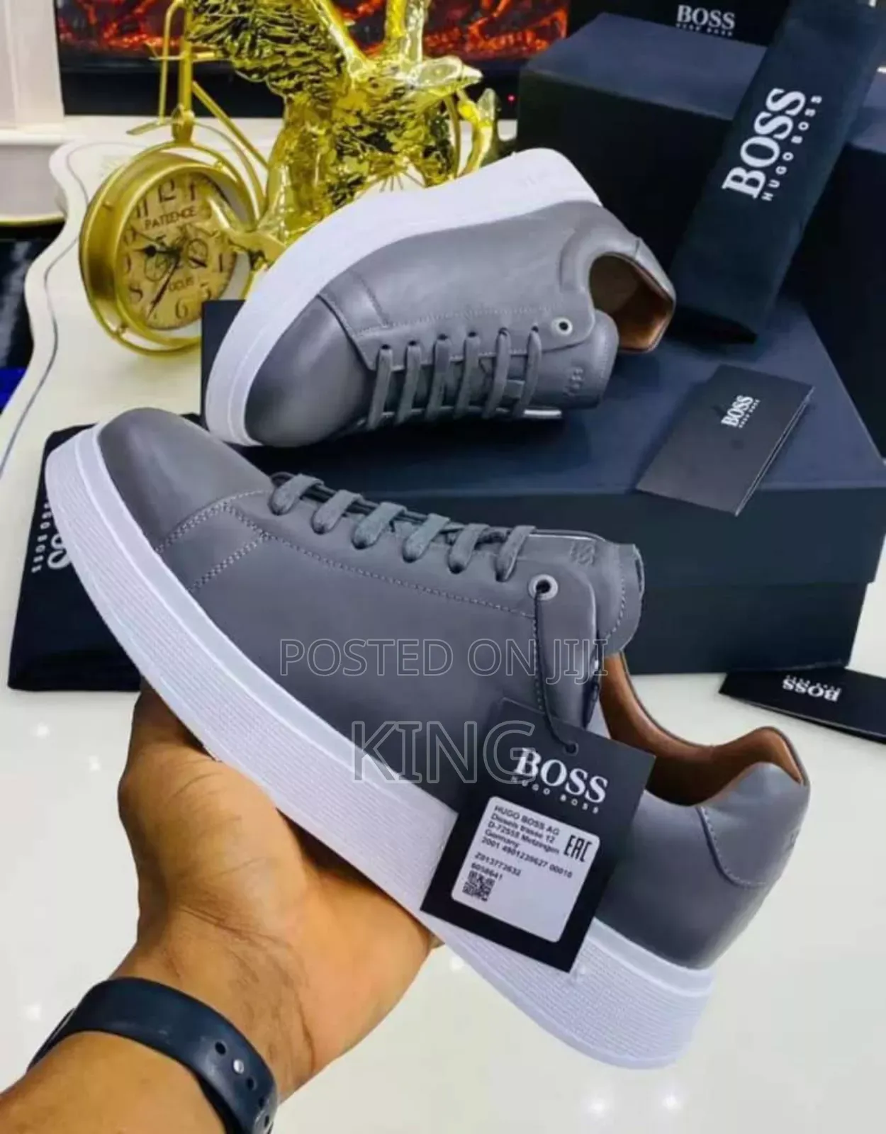 Right Boss by Hugo Boss Men's Leather Sneakers