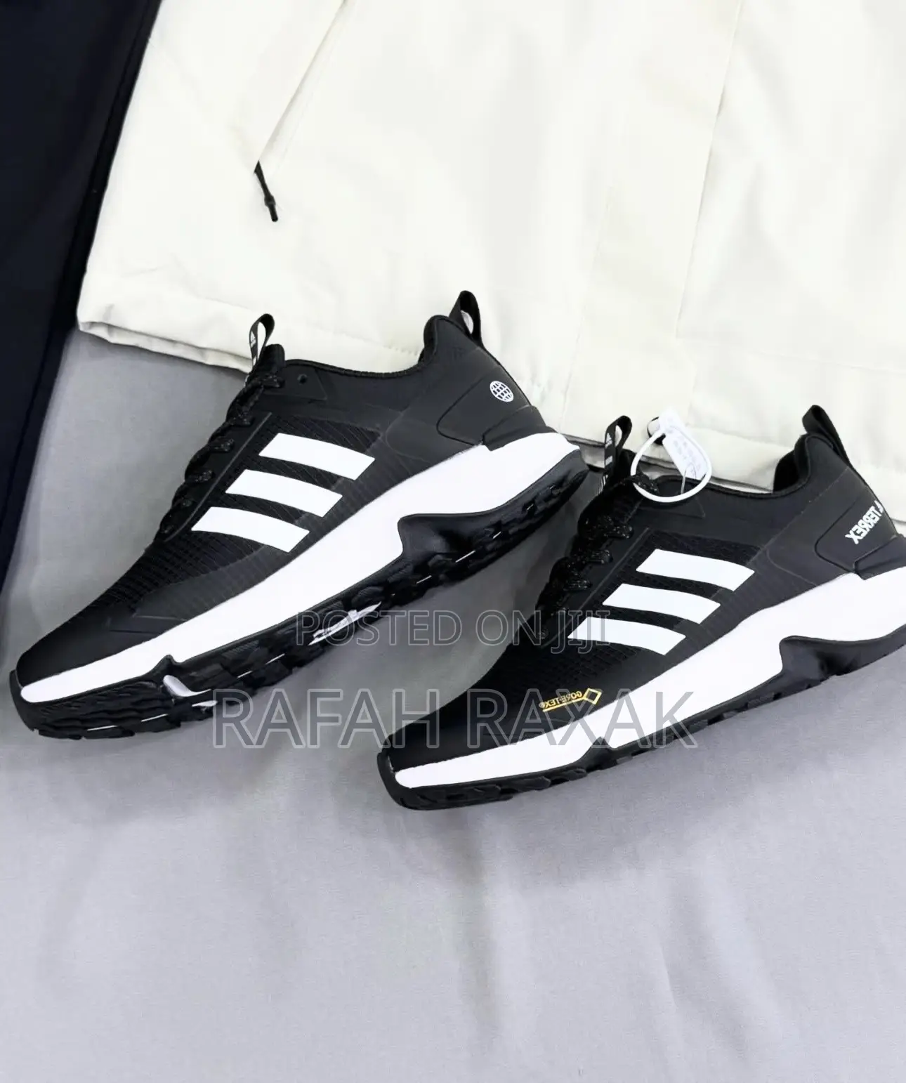 Black/White Adidas Terrex Swift R3 GXT Hike Running Sneakers