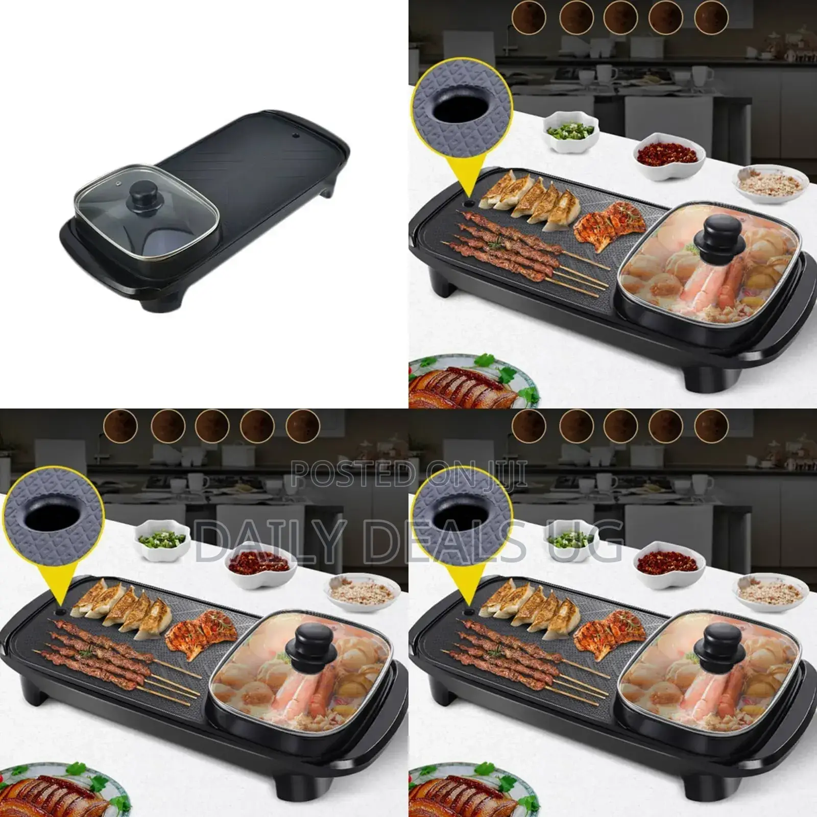 Electric 2 in 1 BBQ With Hot Pot Cooker