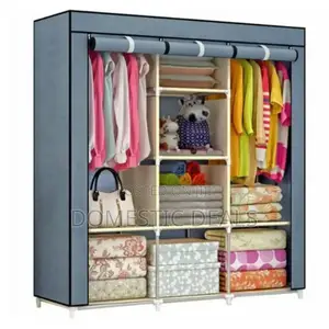 3 Collum Wooden Frame Wardrobe