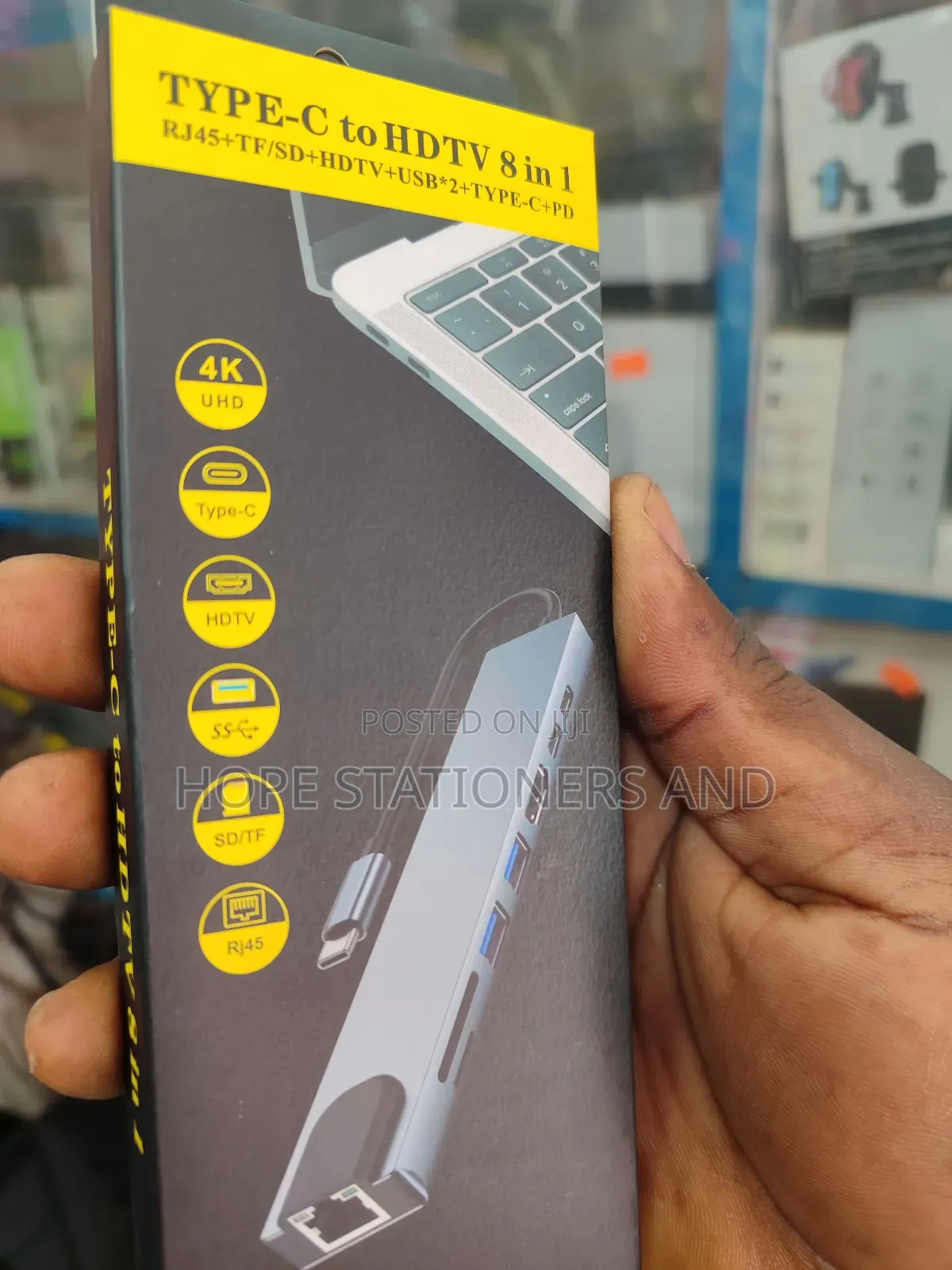 Type C Usb Hub - 8 In 1 Multi Hub