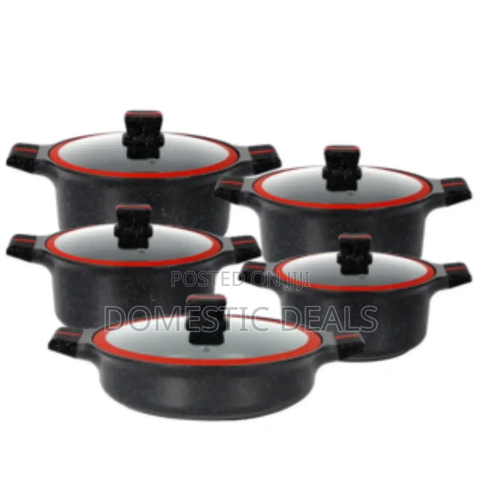 10pcs Set Of Heavy Duty Granite Cookware Pots