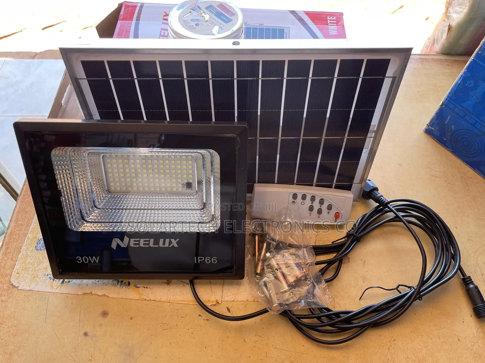 30W Neelux Solar Flood Lights/ Lights on All Night