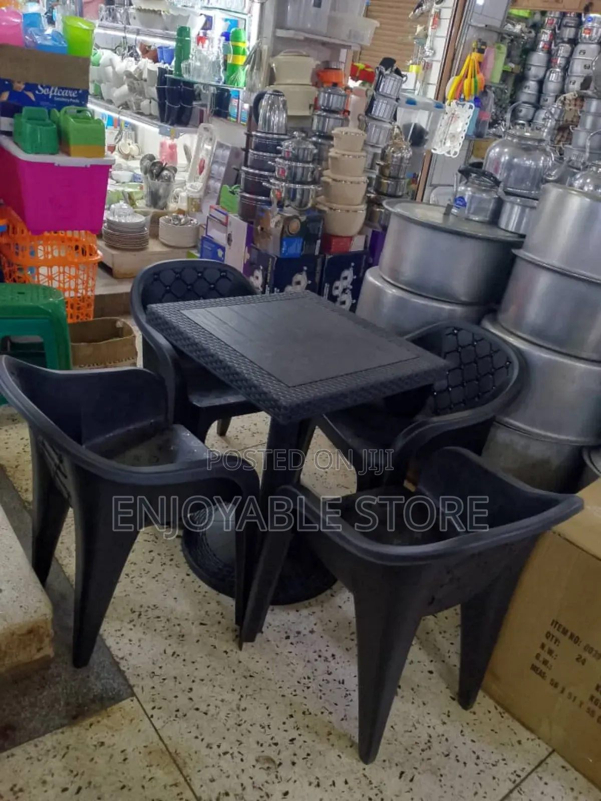 Cottage Set of Plastic Chairs and Table