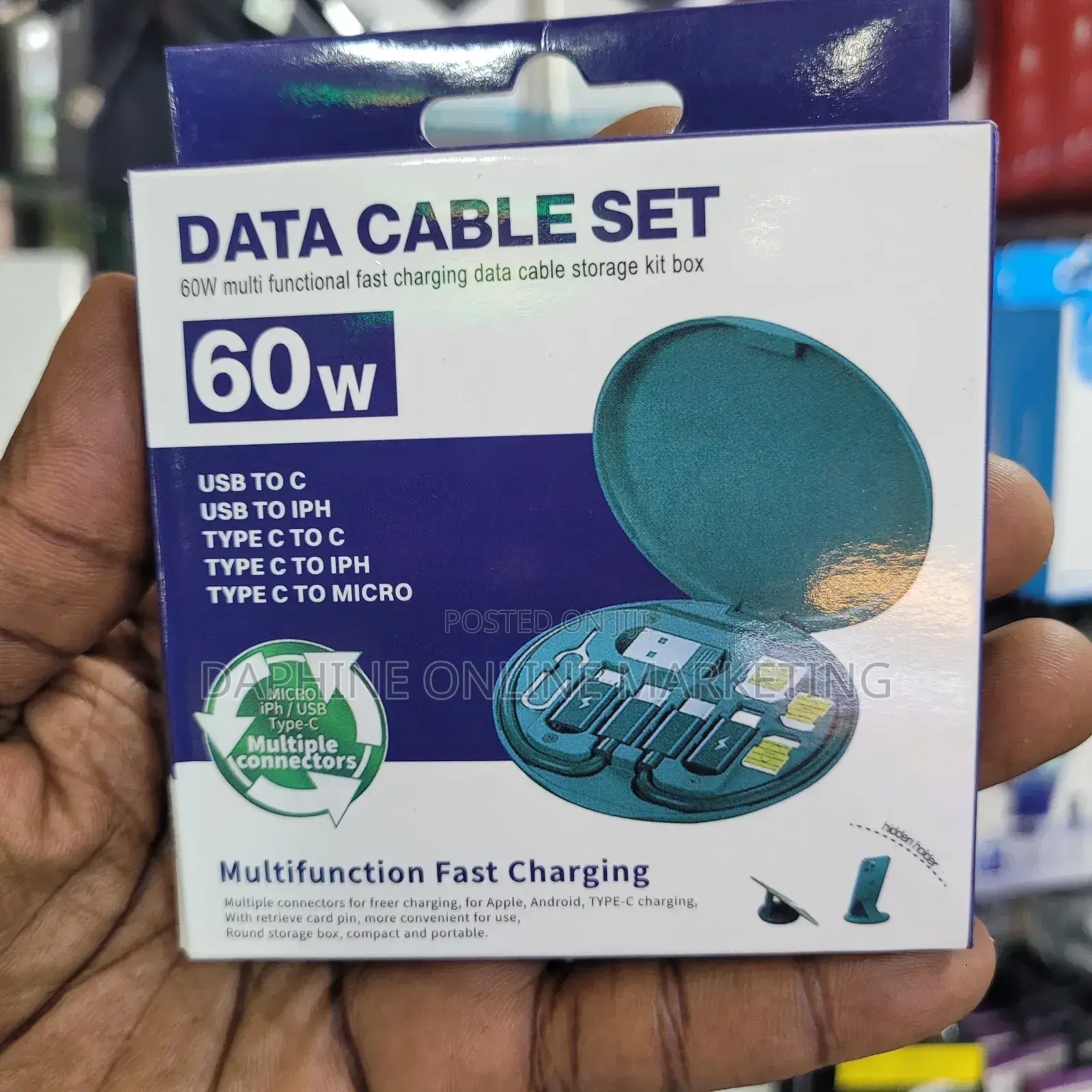 Travel Data Cable Case/60w Super Fast Data Cable