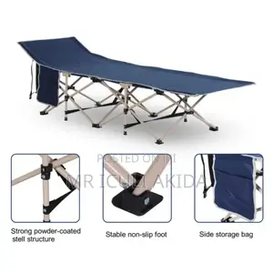 Travel Aluminium Folding Fabric Oxford Cloth Camping Bed
