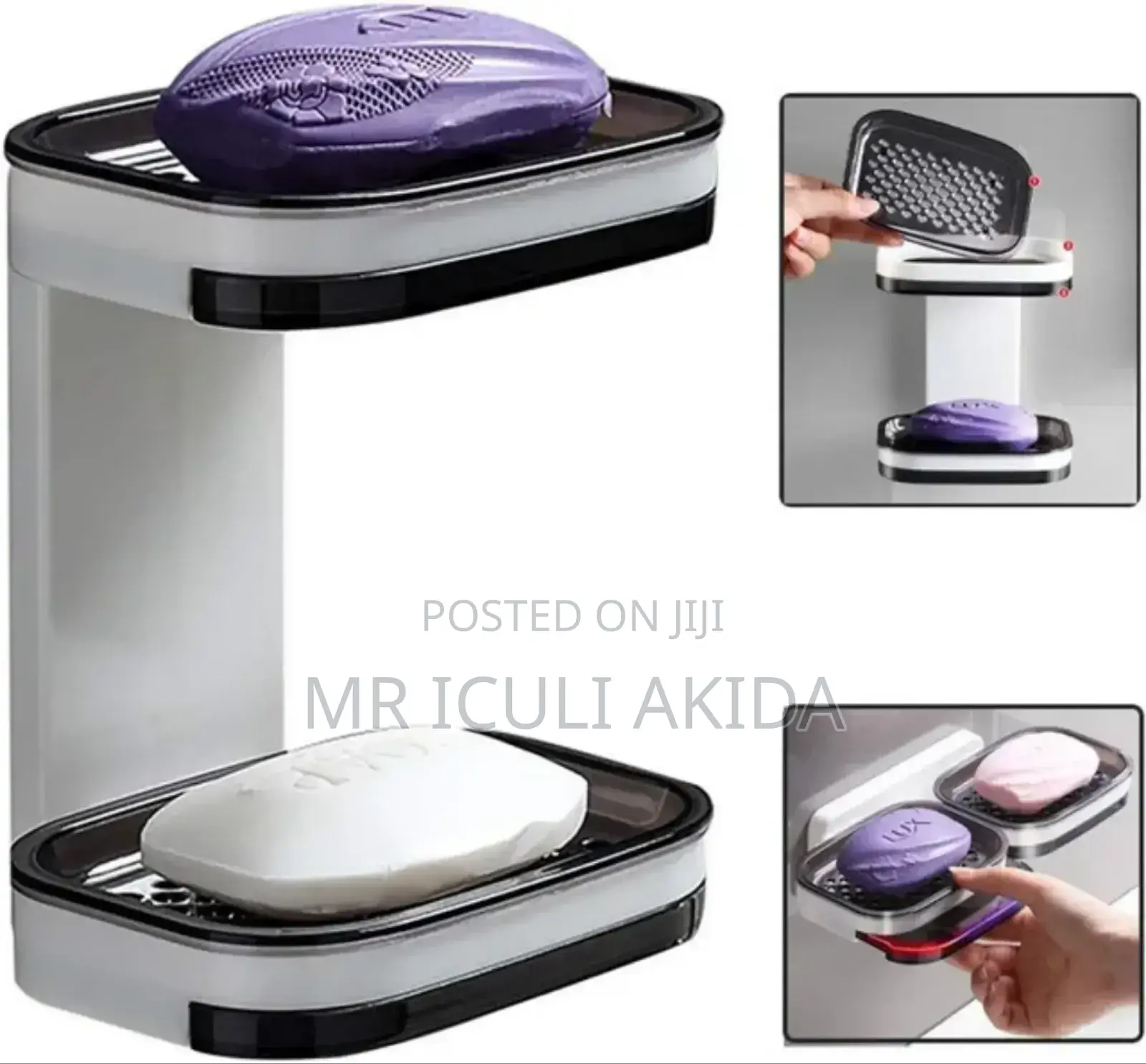 Adhesive Soap Saver Box Wall Mounted With Draining Tray